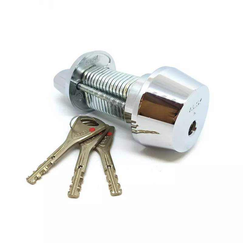 CY 001 T  chrome / цилиндр ключ+поворотная кнопка   