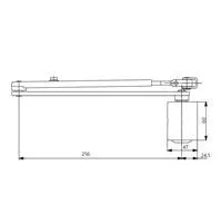 Assa Abloy DC 200---8014  brown/ доводчик для внутр и наружн дверей с весом до 80кг   : купить в Москве