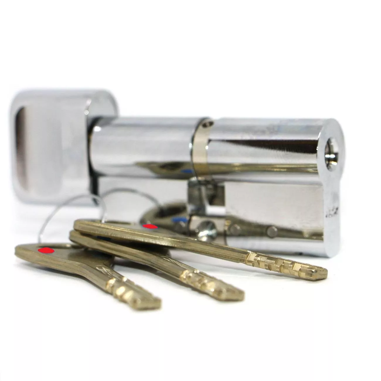 CY 323 T  chrome / цилиндр ключ+поворотная кнопка   