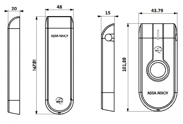 ASSA ABLOY Aperio AL460 (L100) /беспроводной электромеханический замок: купить в Москве