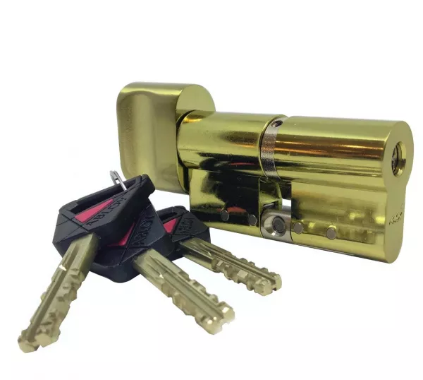 CY 323 U  satin brass/ цилиндр ключ+поворотная кнопка   : купить в Москве