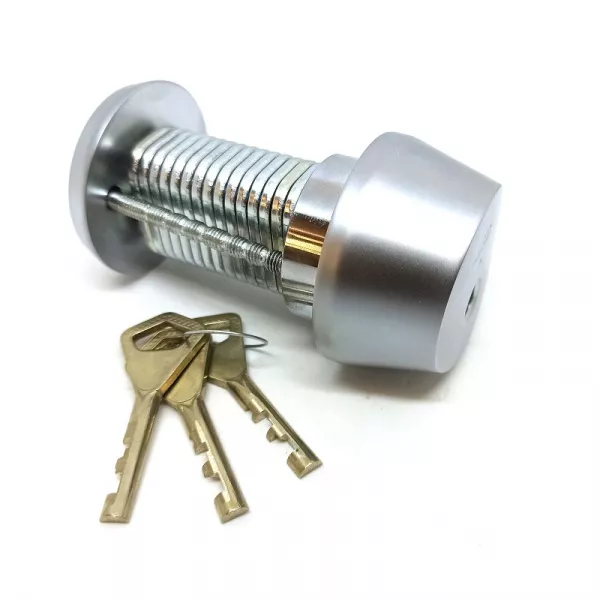 CY 037 C  chrome satin/ цилиндр односторонний   : купить в Москве