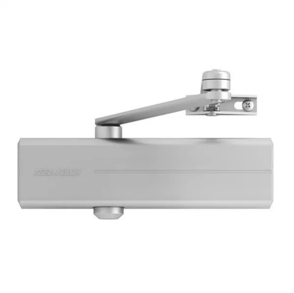 Assa Abloy DC 140---EV1 с рычажной тягой  silver/ доводчик для внутренних дверей с макс весом 100 кг: купить в Москве